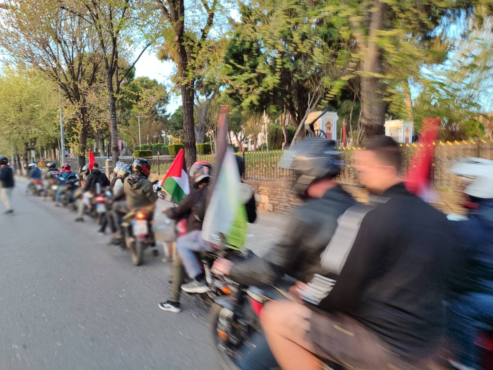 Μοτοπορεία με αφορμή τη συμπλήρωση 75 χρόνων από την ίδρυση του ΝΑΤΟ και σε αλληλεγγύη με τον Παλαιστινιακό λαό [Θεσσαλονίκη]